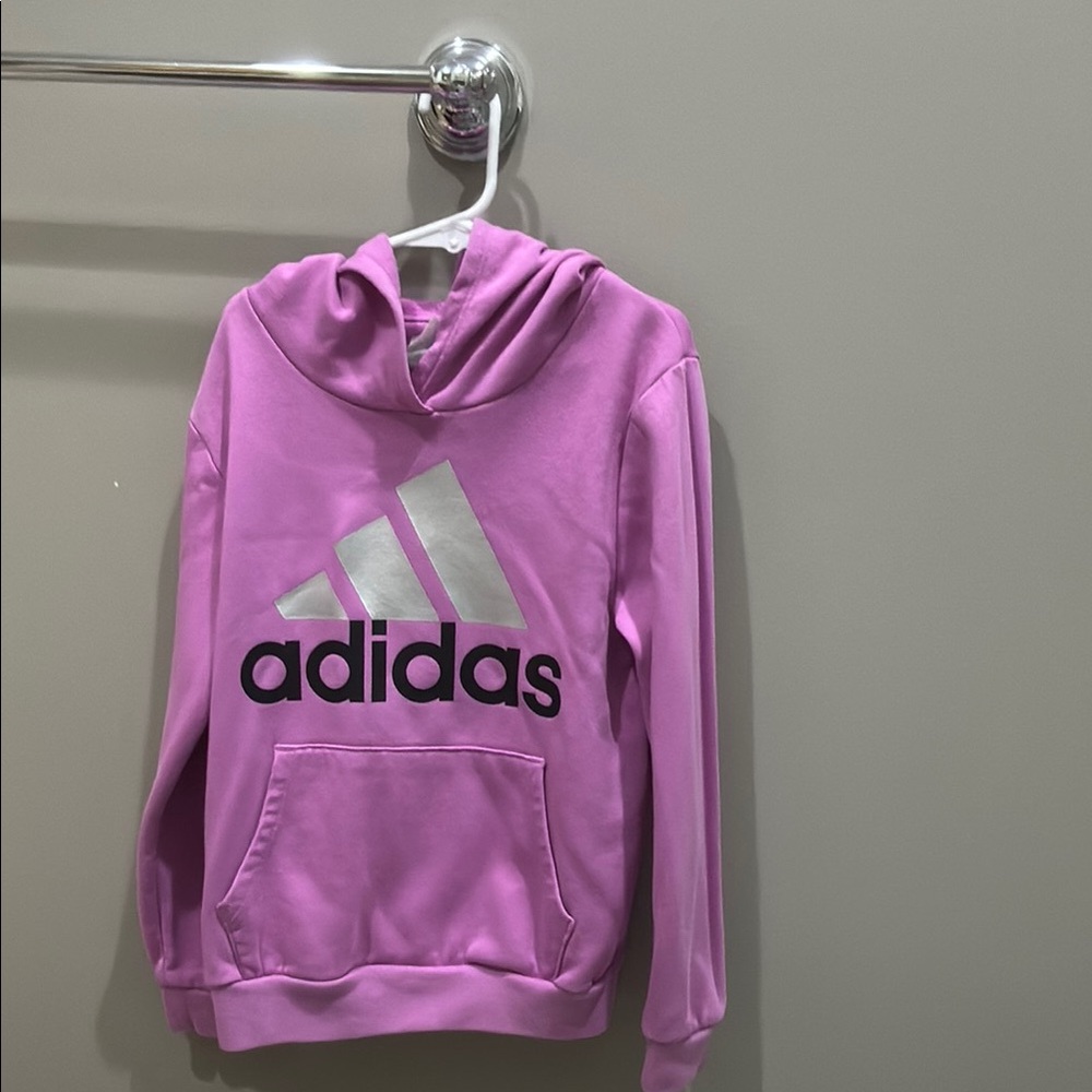 Adidas Pink Sweatshirt Hoodie with Logo